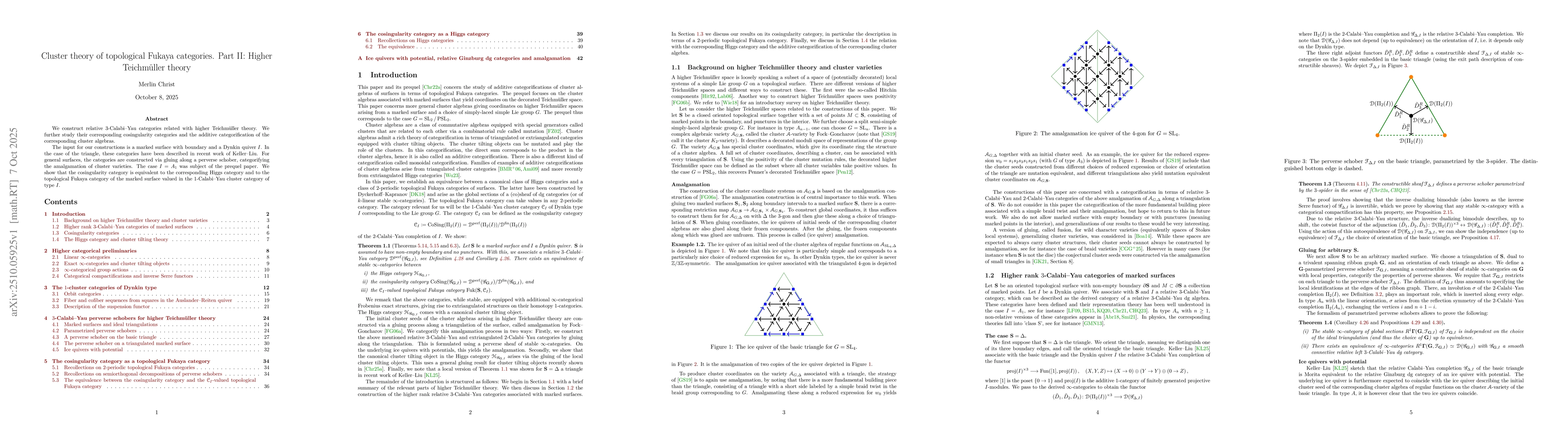 Thumbnail for Cluster theory of topological Fukaya categories. Part II: Higher
  TeichmĂźller theory