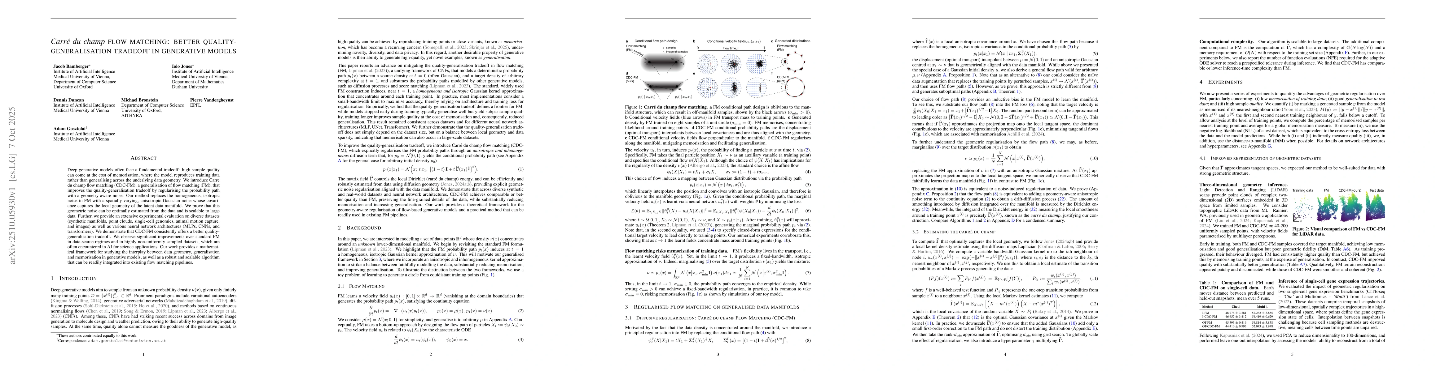 Thumbnail for Carré du champ flow matching: better quality-generalisation tradeoff
  in generative models