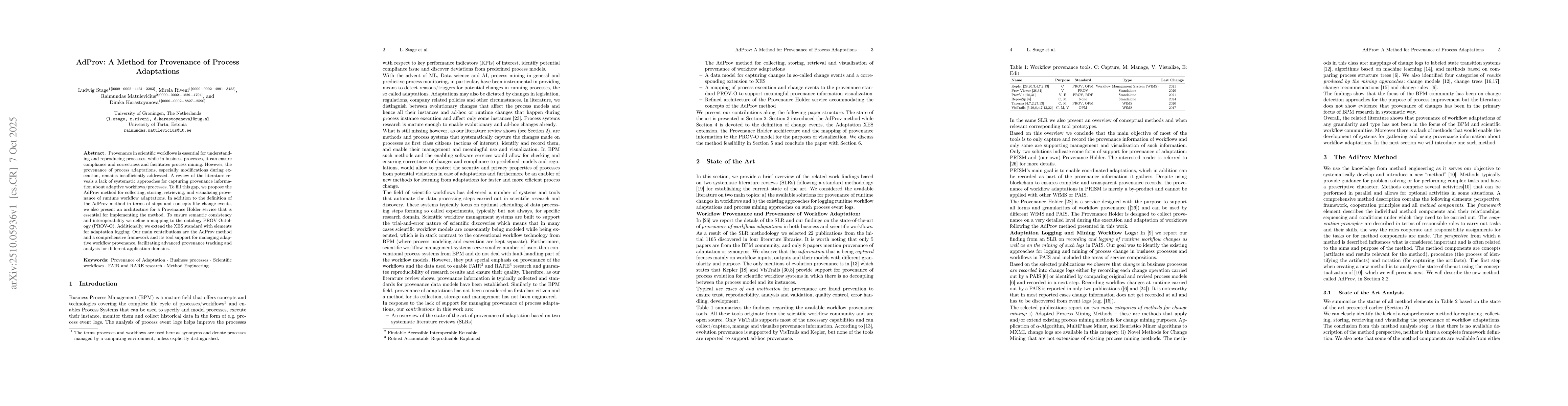 Thumbnail for AdProv: A Method for Provenance of Process Adaptations