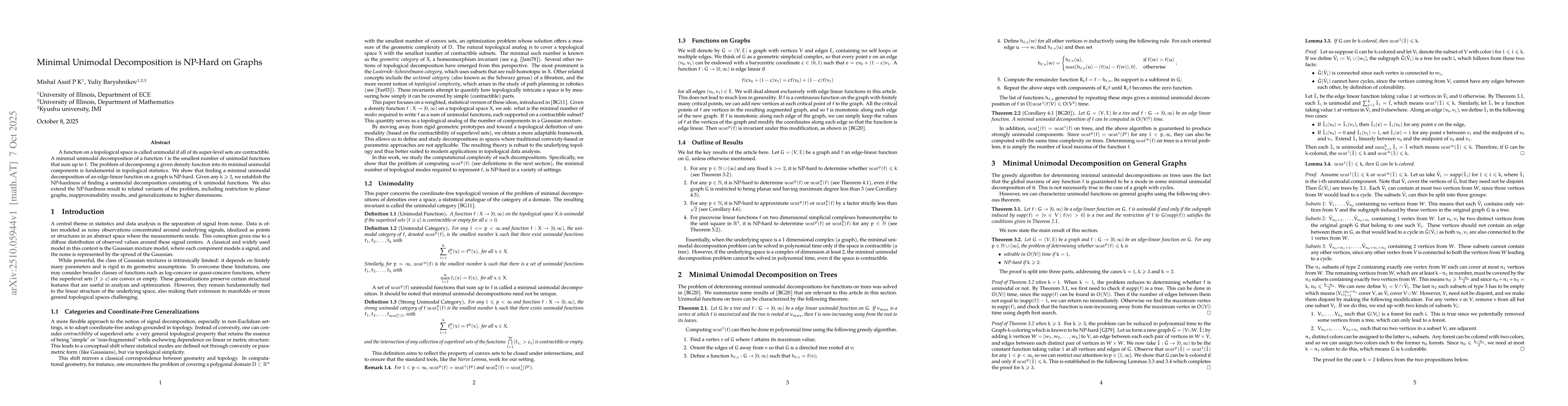 Thumbnail for Minimal Unimodal Decomposition is NP-Hard on Graphs