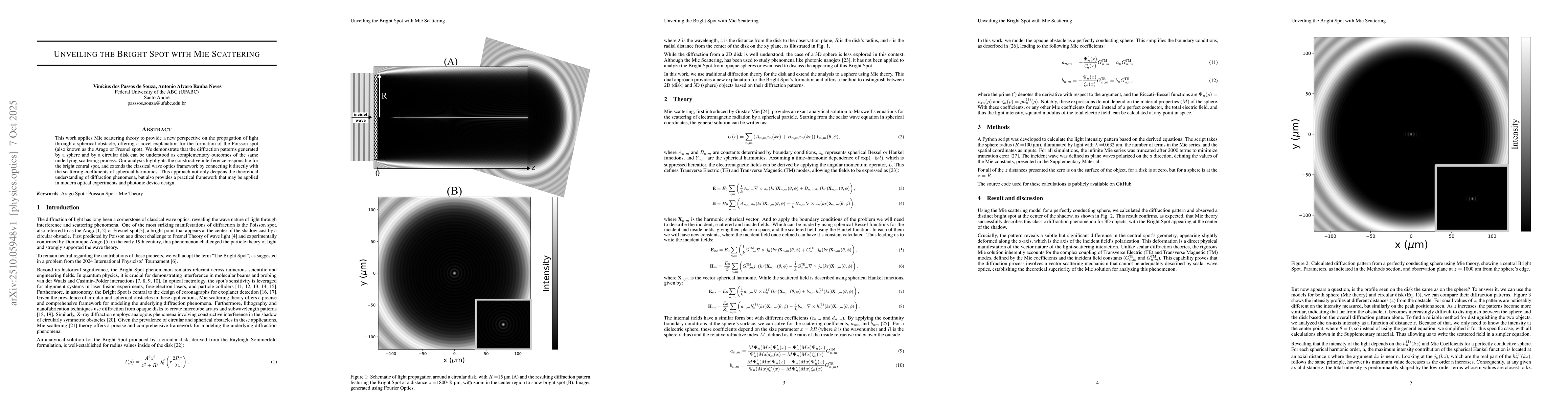 Thumbnail for Unveiling the Bright Spot with Mie Scattering