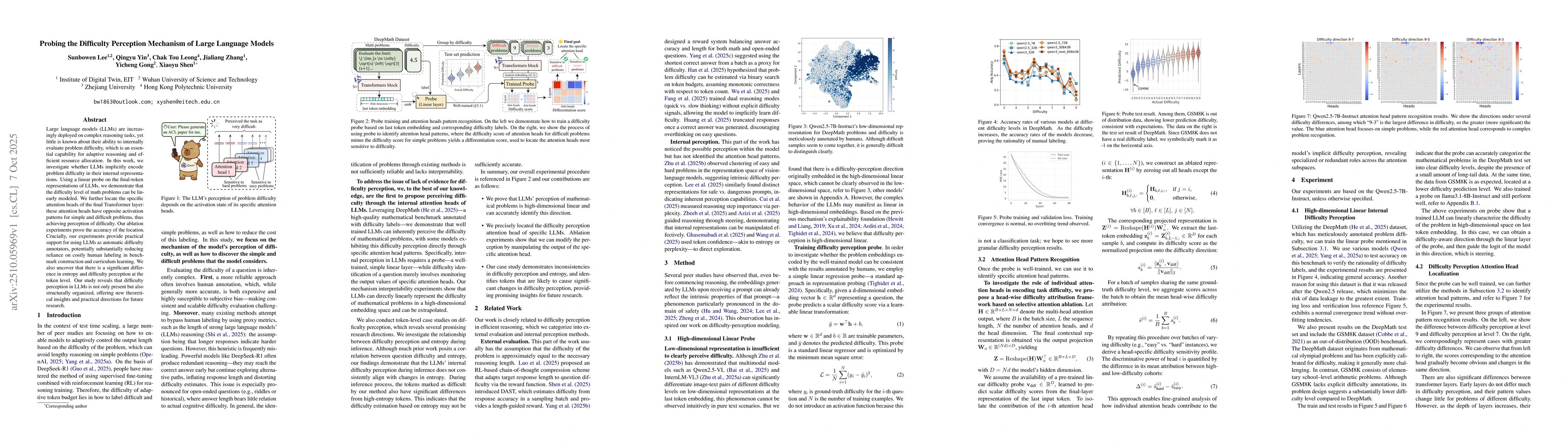 Thumbnail for Probing the Difficulty Perception Mechanism of Large Language Models