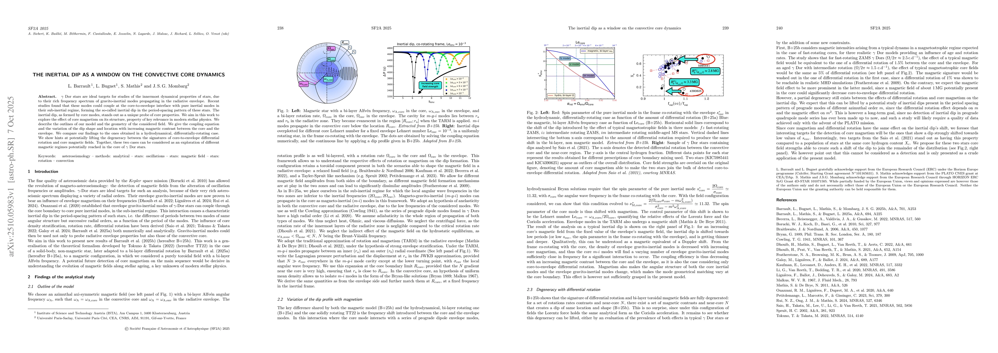 Thumbnail for The inertial dip as a window on the convective core dynamics