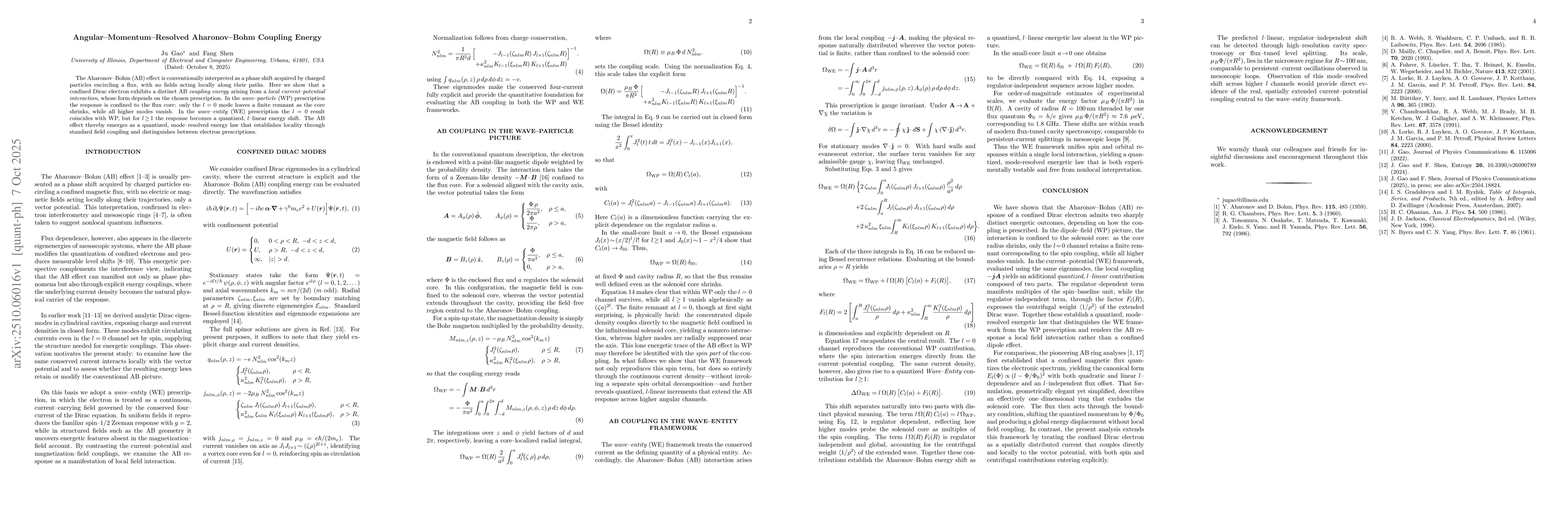 Thumbnail for Angular--Momentum--Resolved Aharonov--Bohm Coupling Energy