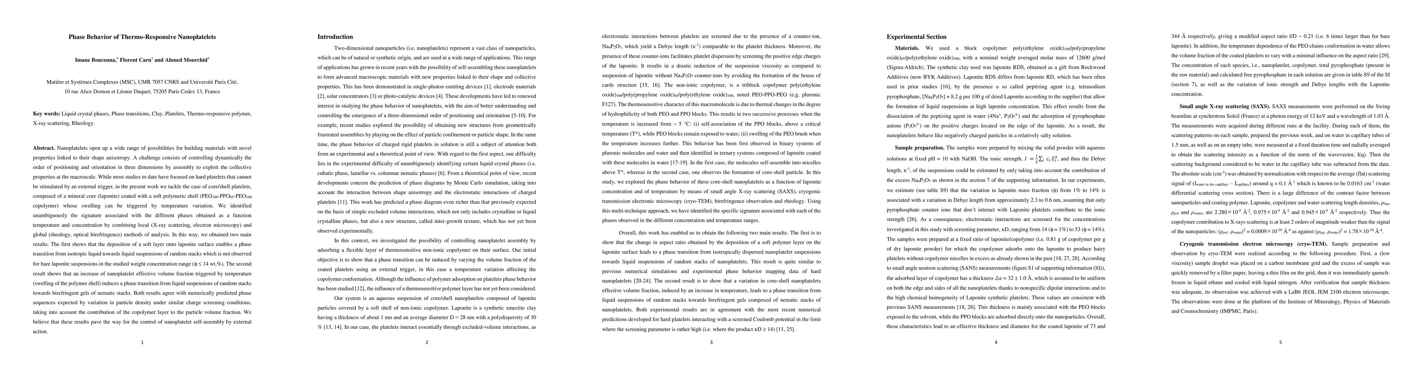 Thumbnail for Phase Behavior of Thermo-Responsive Nanoplatelets