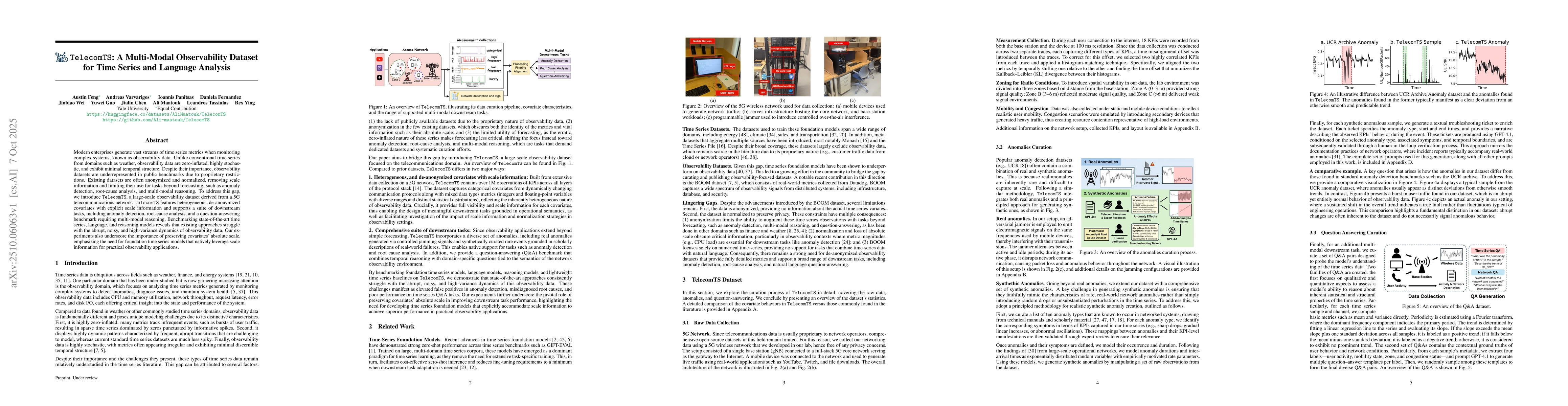Thumbnail for TelecomTS: A Multi-Modal Observability Dataset for Time Series and
  Language Analysis