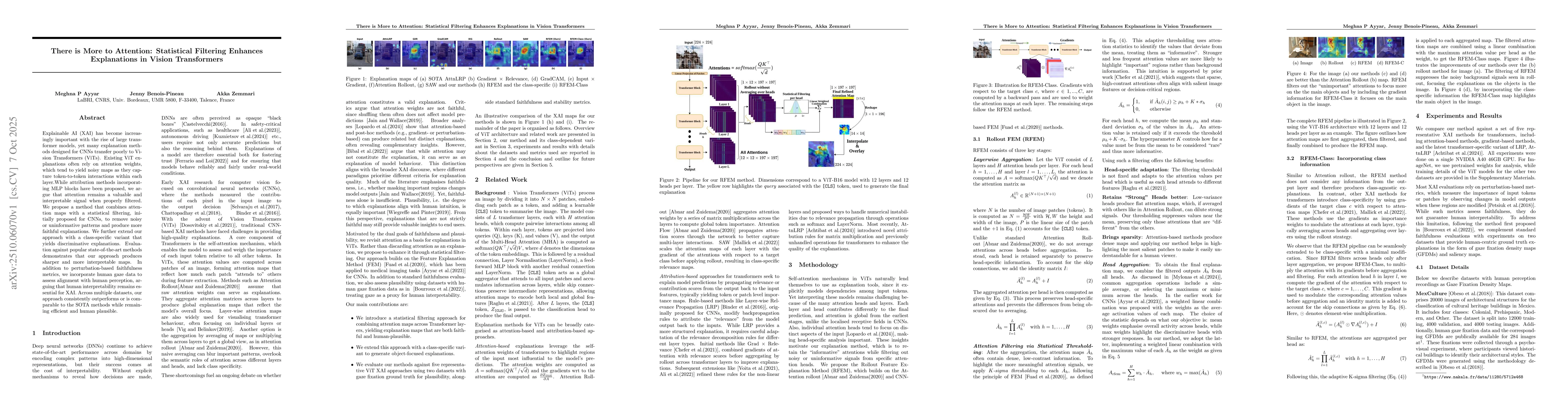 Thumbnail for There is More to Attention: Statistical Filtering Enhances Explanations
  in Vision Transformers