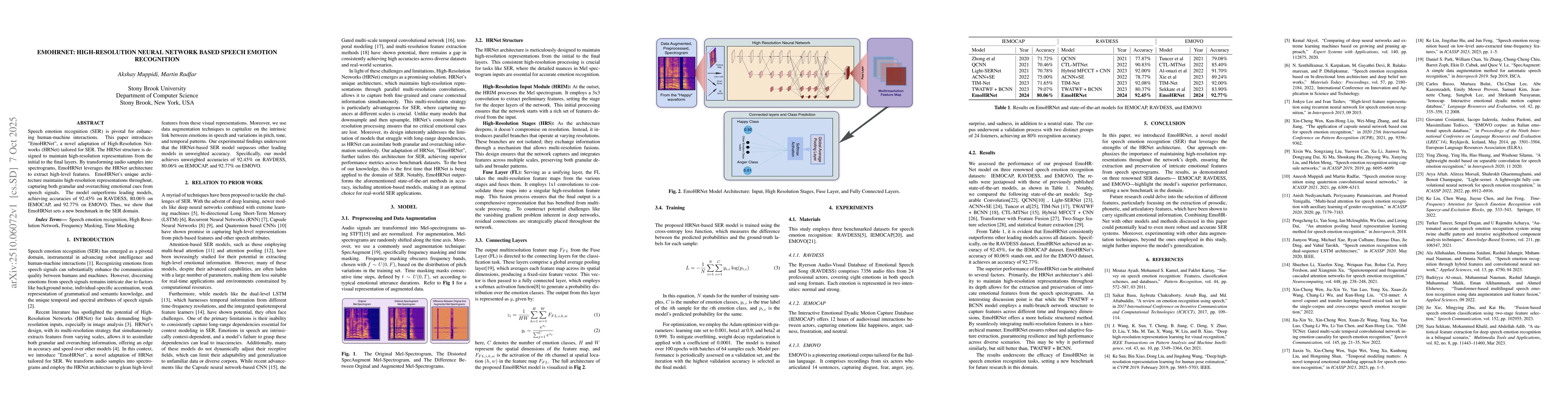 Thumbnail for EmoHRNet: High-Resolution Neural Network Based Speech Emotion
  Recognition