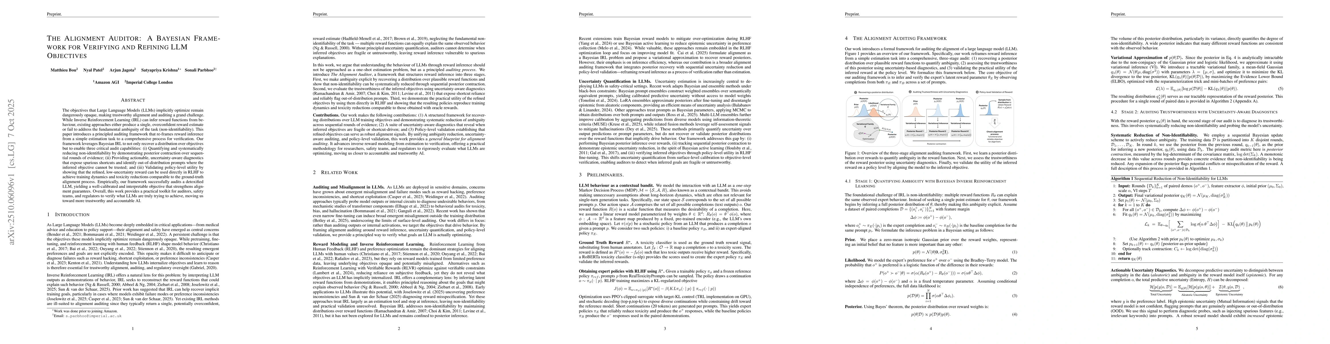 Thumbnail for The Alignment Auditor: A Bayesian Framework for Verifying and Refining
  LLM Objectives