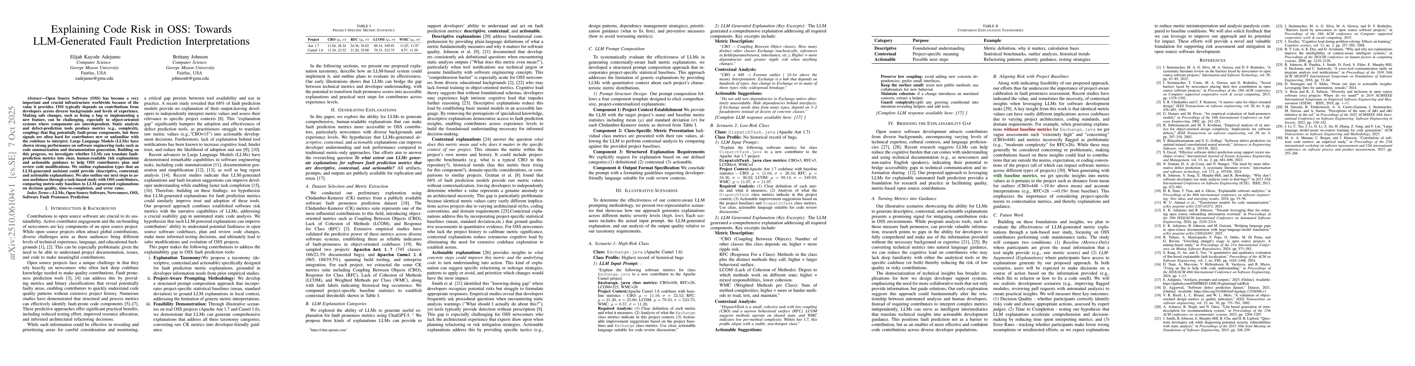 Thumbnail for Explaining Code Risk in OSS: Towards LLM-Generated Fault Prediction
  Interpretations