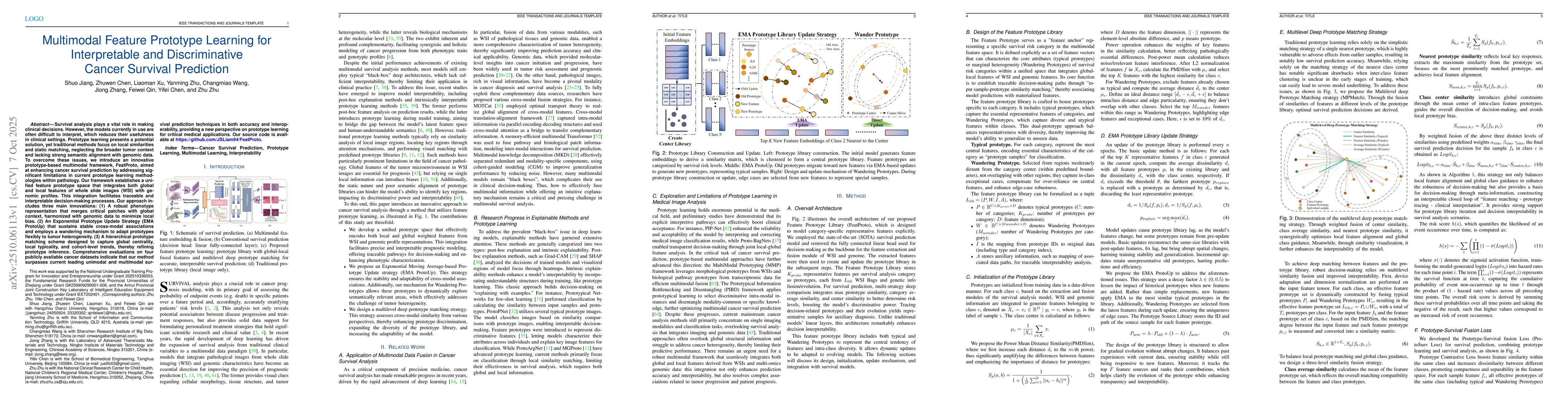 Thumbnail for Multimodal Feature Prototype Learning for Interpretable and
  Discriminative Cancer Survival Prediction