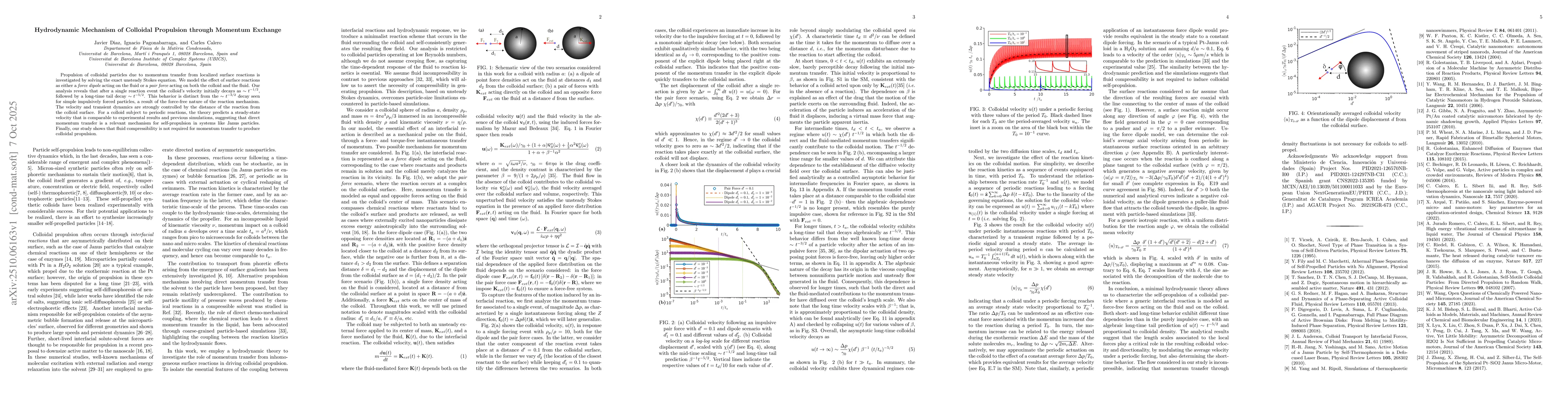 Thumbnail for Hydrodynamic Mechanism of Colloidal Propulsion through Momentum Exchange