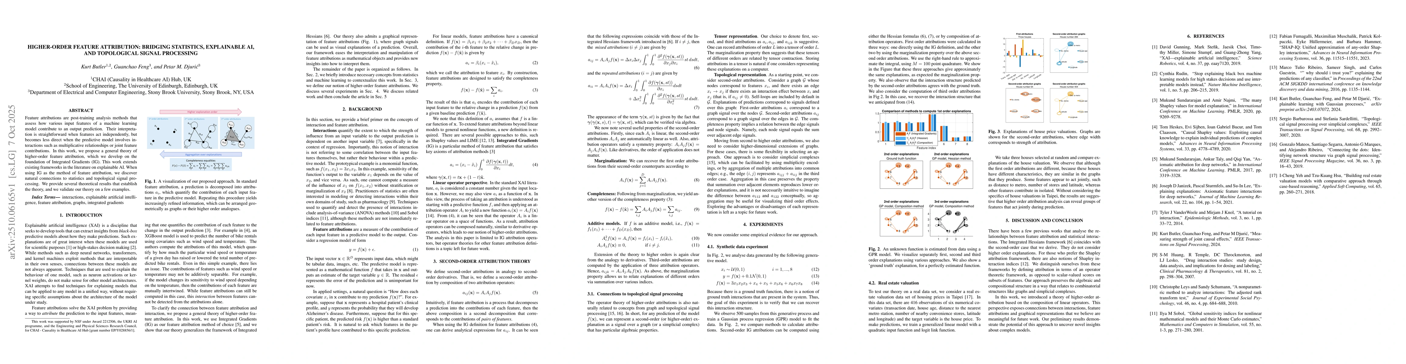 Thumbnail for Higher-Order Feature Attribution: Bridging Statistics, Explainable AI,
  and Topological Signal Processing