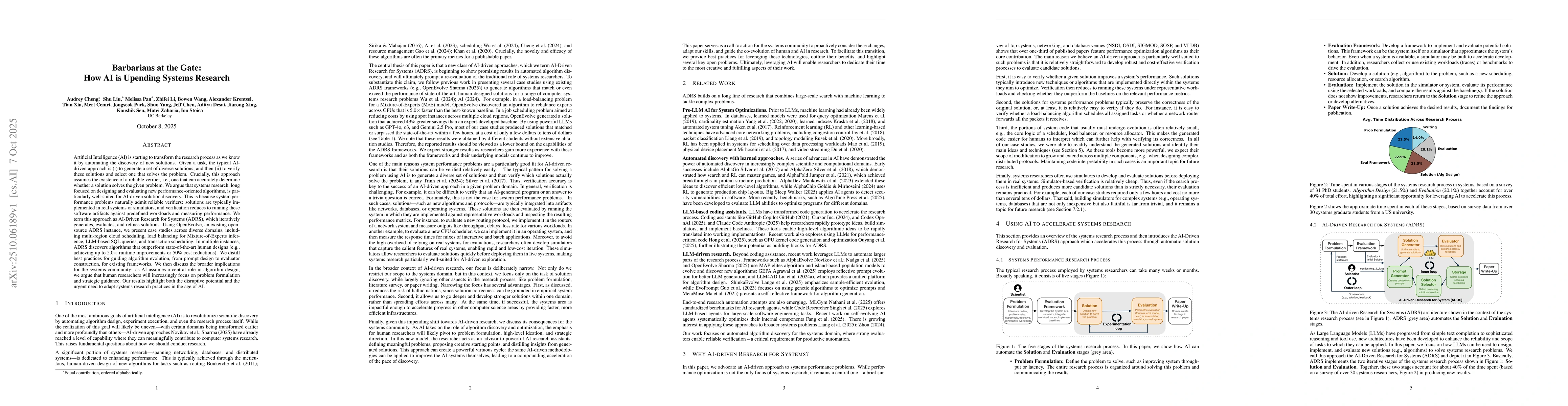 Thumbnail for Barbarians at the Gate: How AI is Upending Systems Research