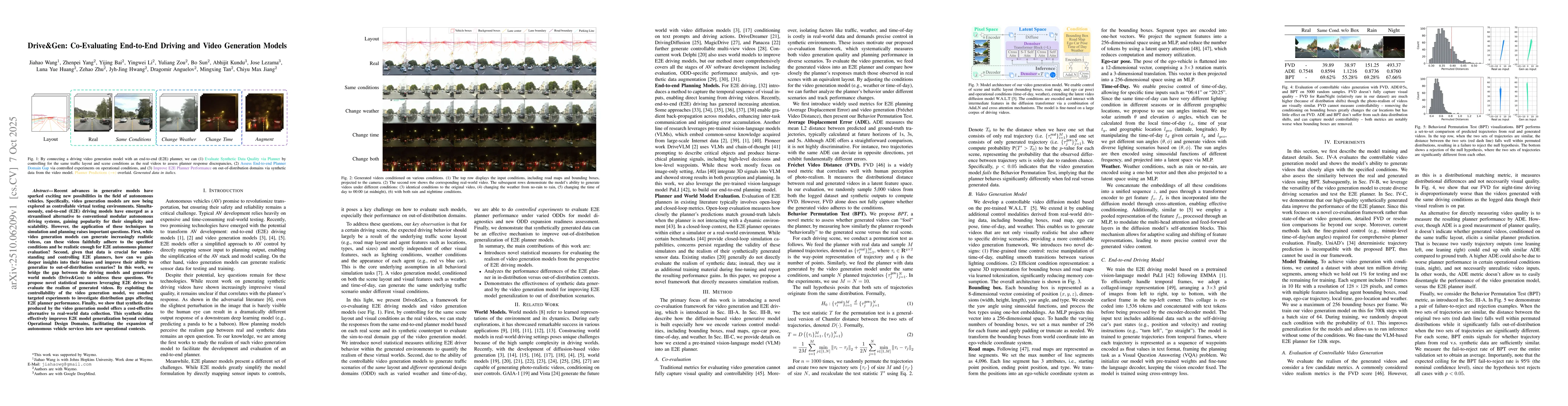 Thumbnail for Drive&Gen: Co-Evaluating End-to-End Driving and Video Generation Models