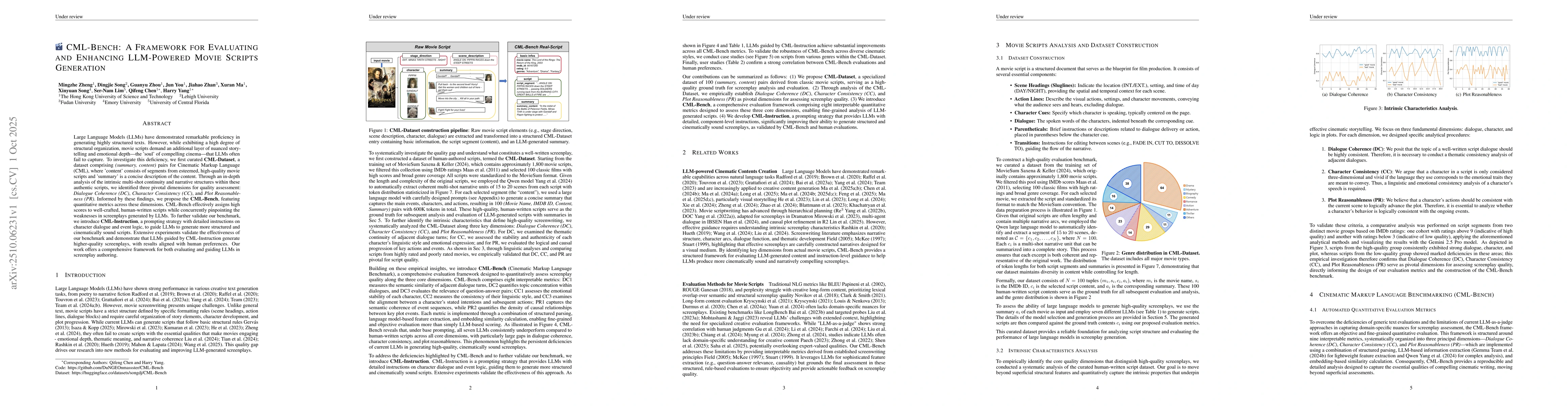 Thumbnail for CML-Bench: A Framework for Evaluating and Enhancing LLM-Powered Movie
  Scripts Generation