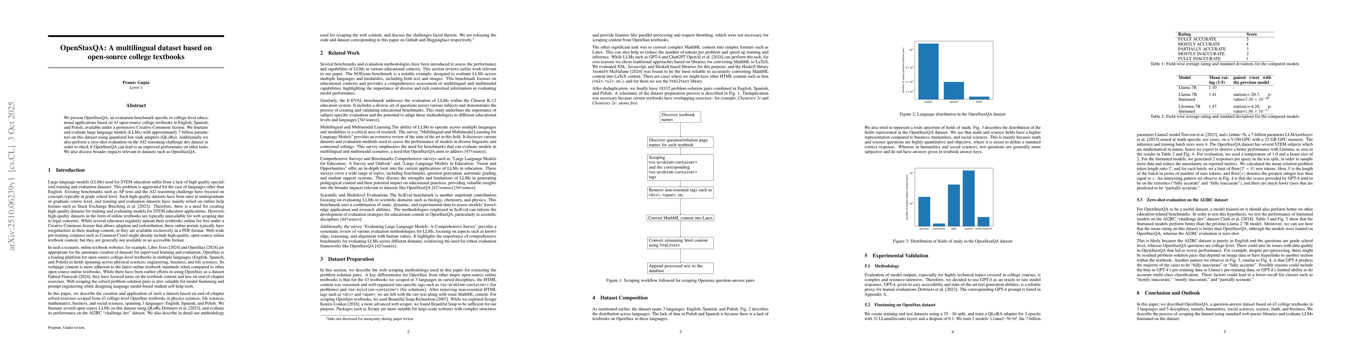 Thumbnail for OpenStaxQA: A multilingual dataset based on open-source college
  textbooks
