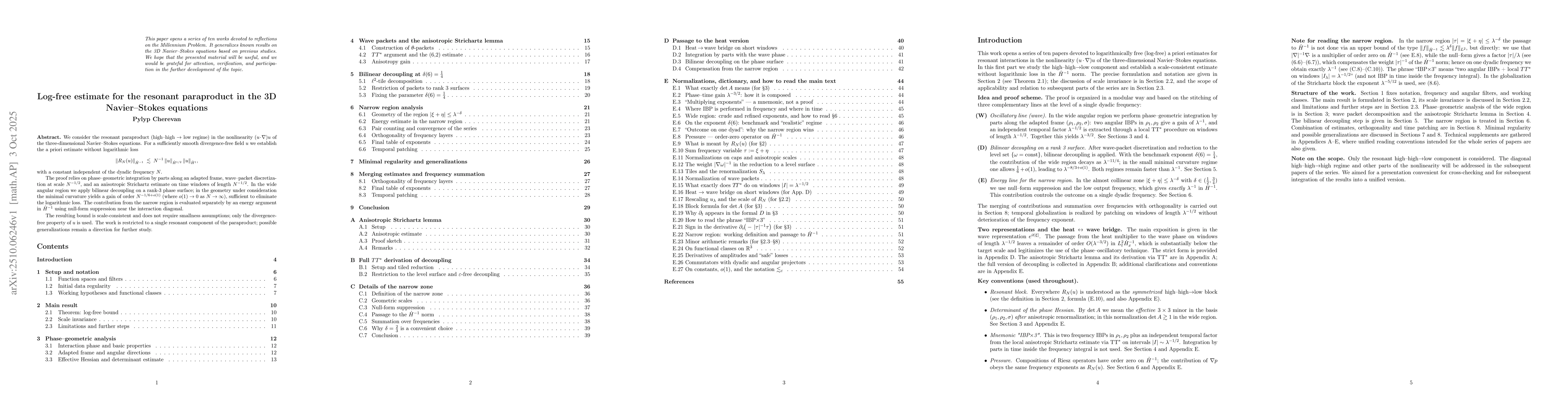 Thumbnail for Log-free estimate for the resonant paraproduct in the 3D Navier-Stokes
  equations