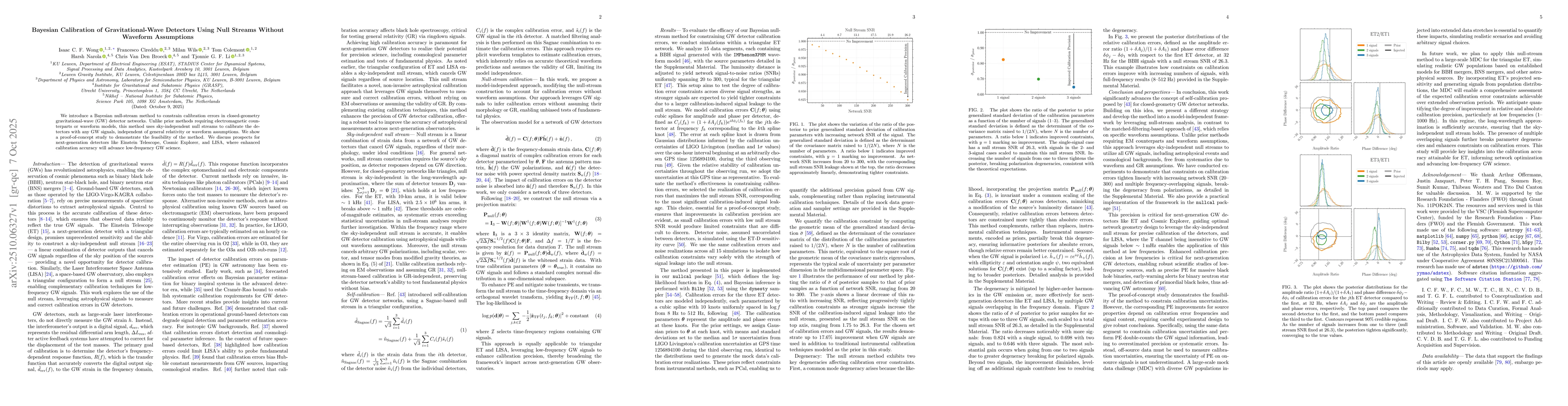 Thumbnail for Bayesian Calibration of Gravitational-Wave Detectors Using Null Streams
  Without Waveform Assumptions