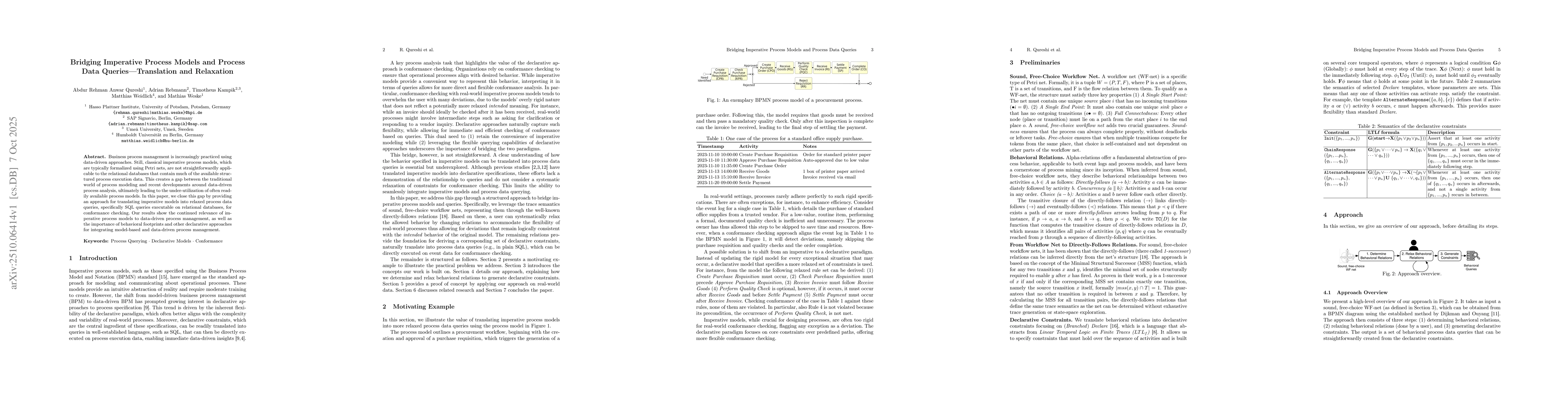Thumbnail for Bridging Imperative Process Models and Process Data Queries-Translation
  and Relaxation