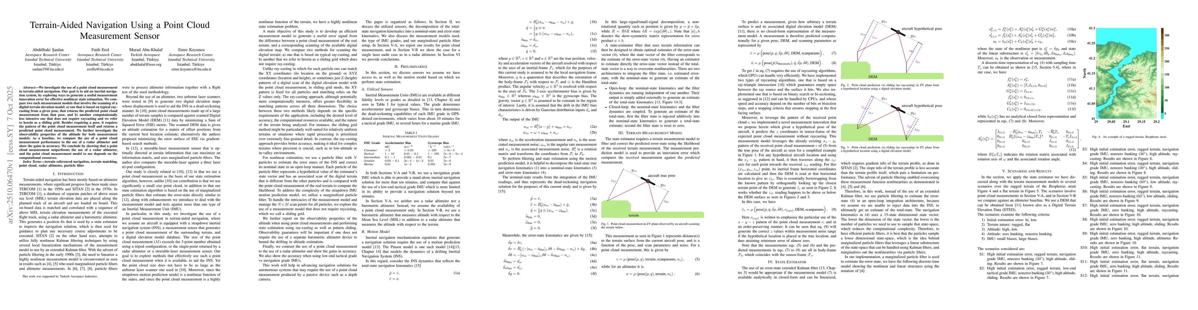 Thumbnail for Terrain-Aided Navigation Using a Point Cloud Measurement Sensor