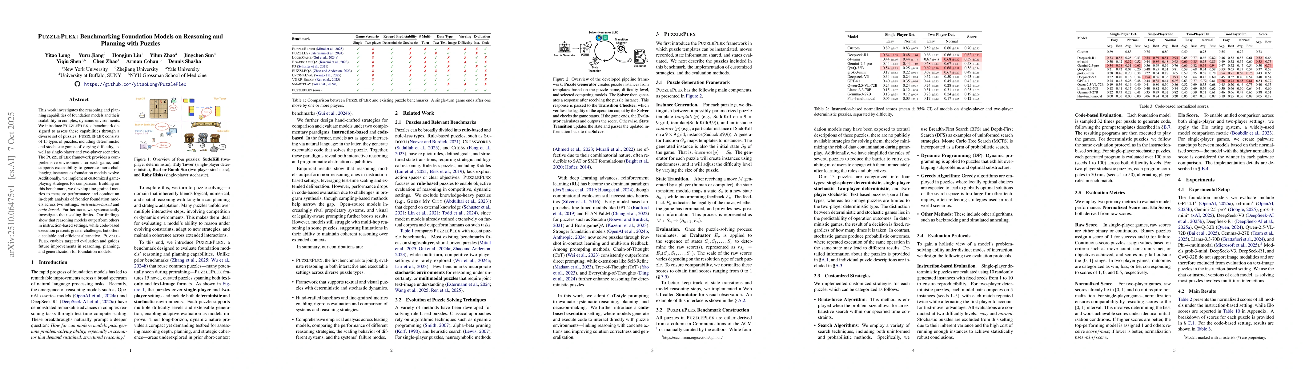 Thumbnail for PuzzlePlex: Benchmarking Foundation Models on Reasoning and Planning
  with Puzzles