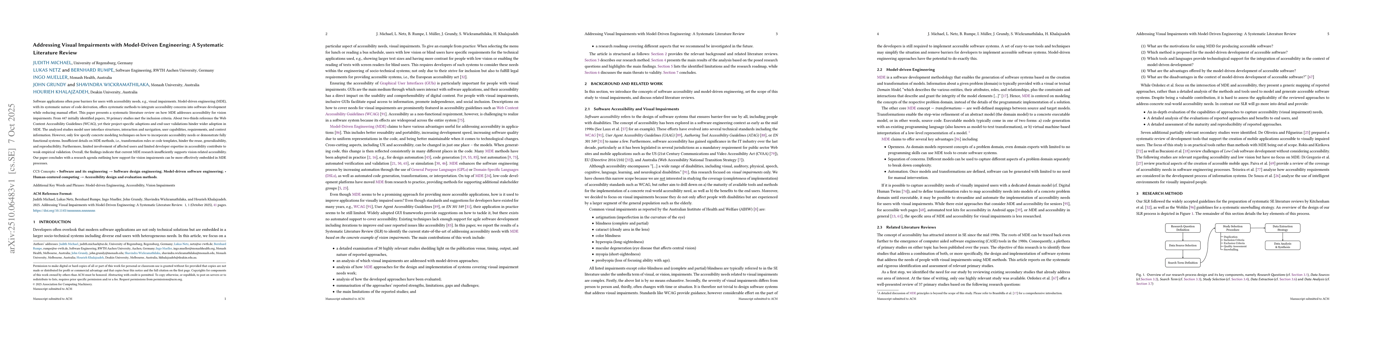 Thumbnail for Addressing Visual Impairments with Model-Driven Engineering: A
  Systematic Literature Review