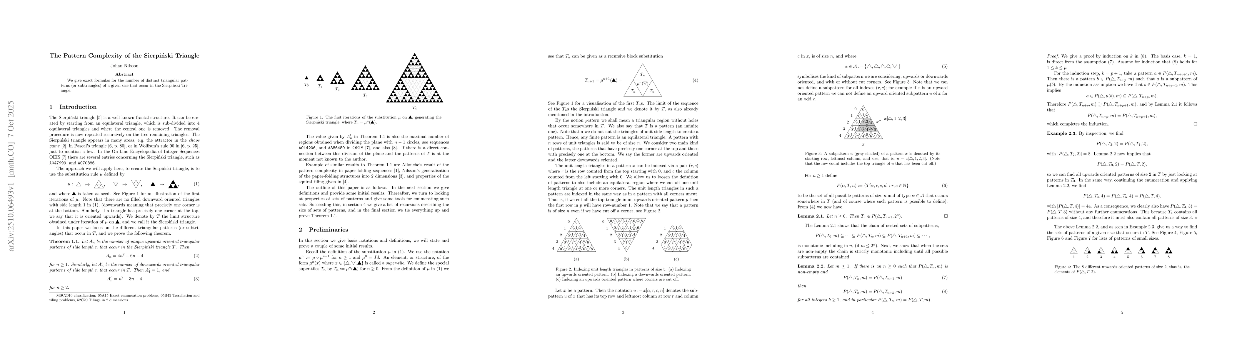 Thumbnail for The Pattern Complexity of the Sierpiński Triangle