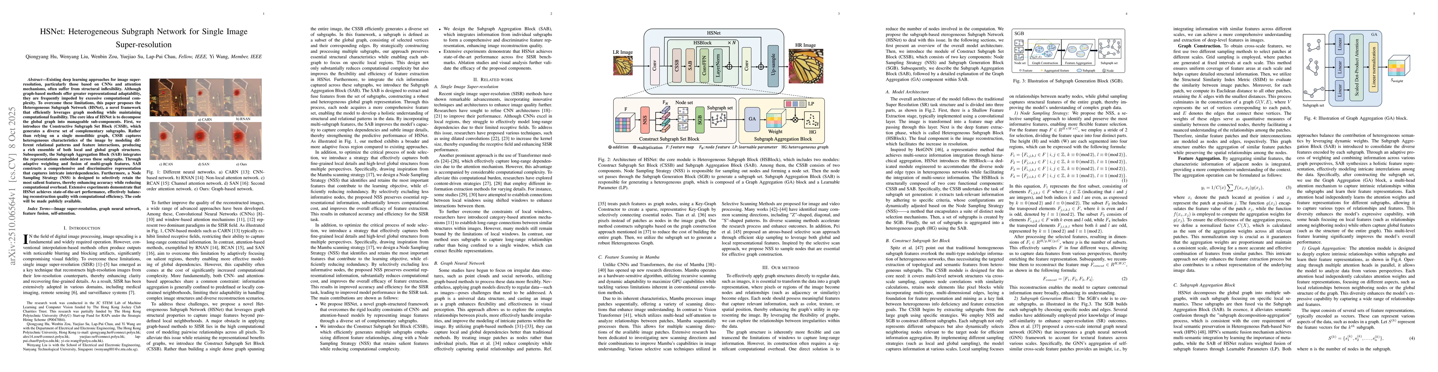 Thumbnail for HSNet: Heterogeneous Subgraph Network for Single Image Super-resolution