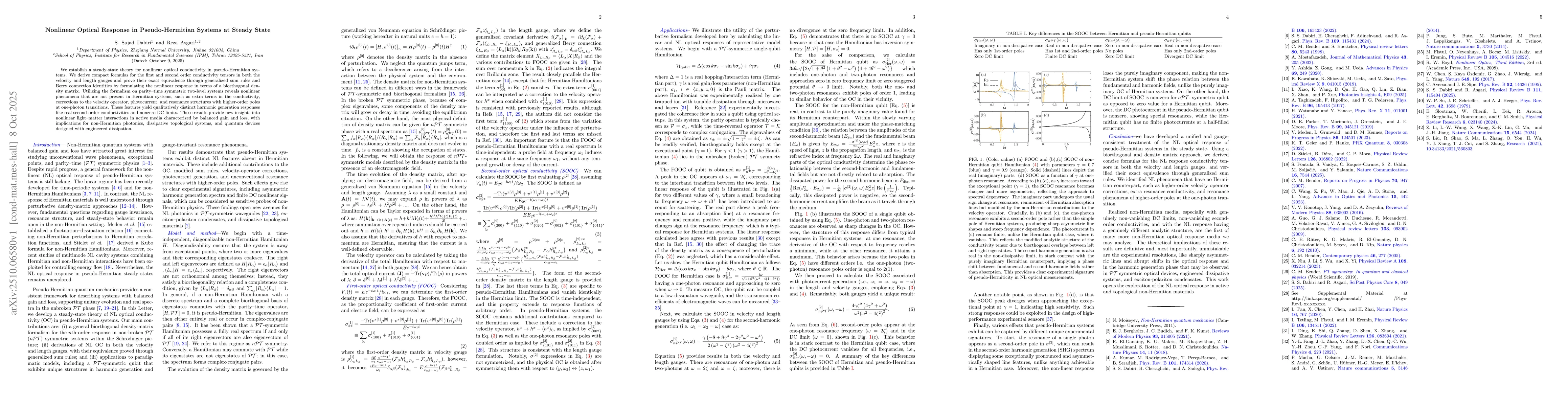 Thumbnail for Nonlinear Optical Response in Pseudo-Hermitian Systems at Steady State