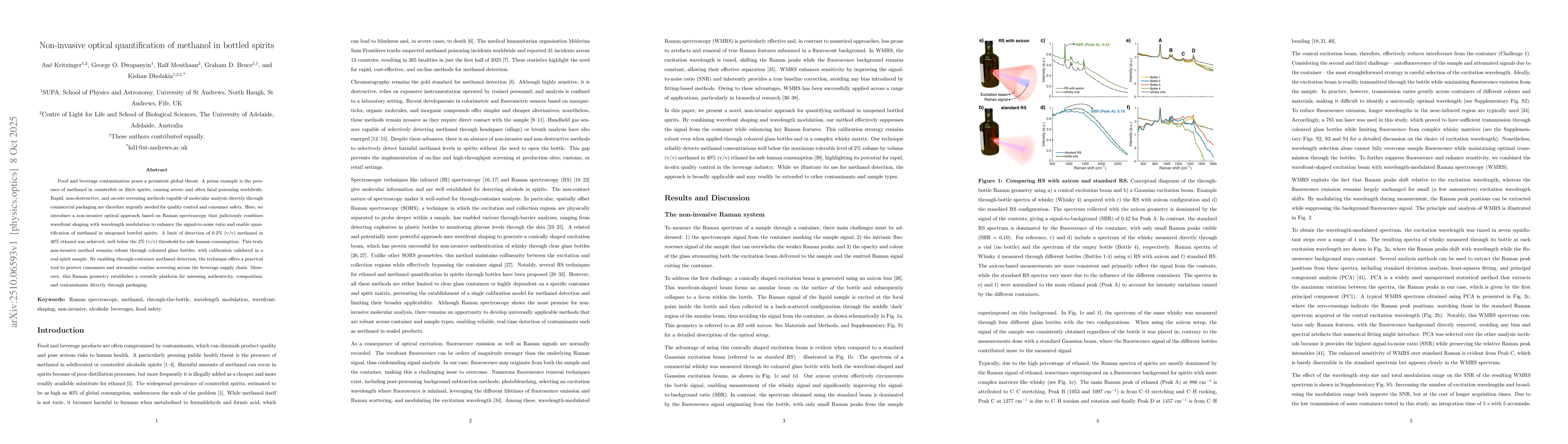 Thumbnail for Non-invasive optical quantification of methanol in bottled spirits