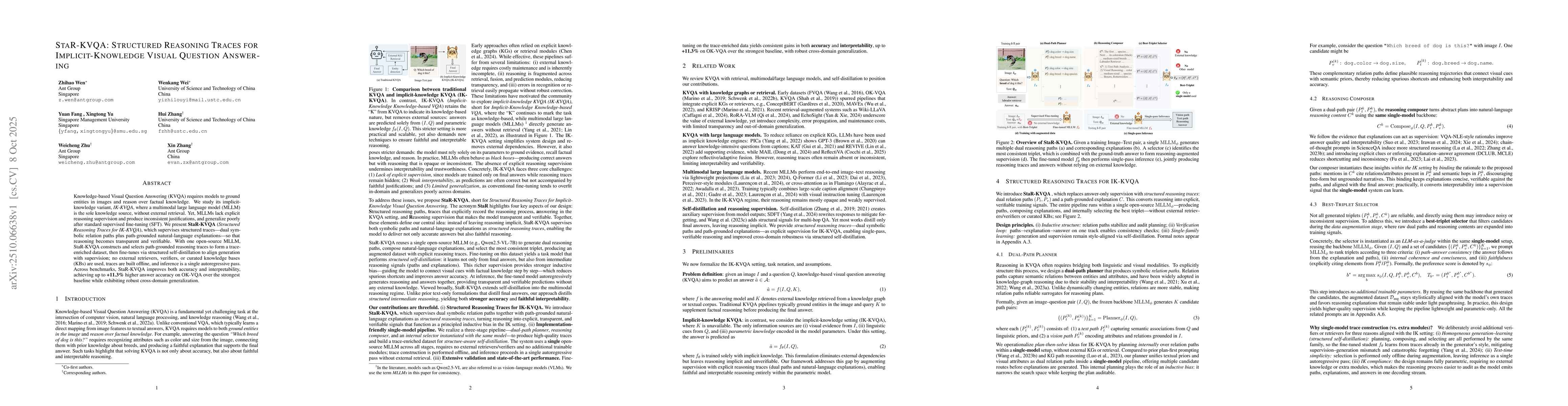 Thumbnail for StaR-KVQA: Structured Reasoning Traces for Implicit-Knowledge Visual
  Question Answering