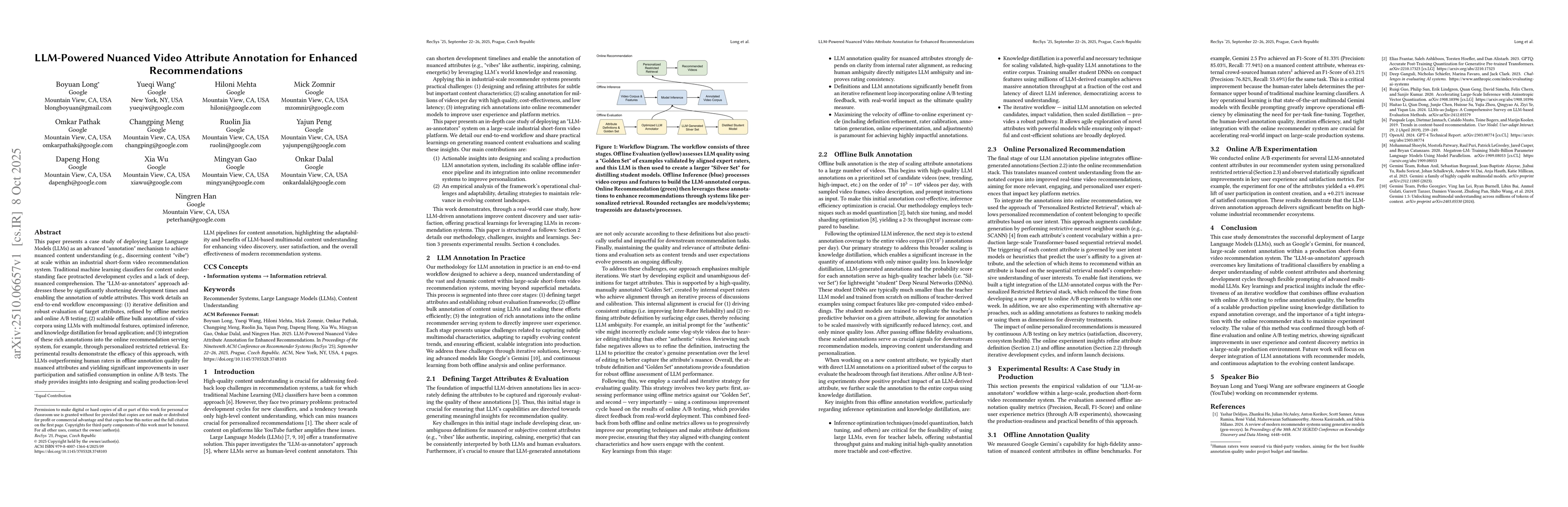 Thumbnail for LLM-Powered Nuanced Video Attribute Annotation for Enhanced
  Recommendations