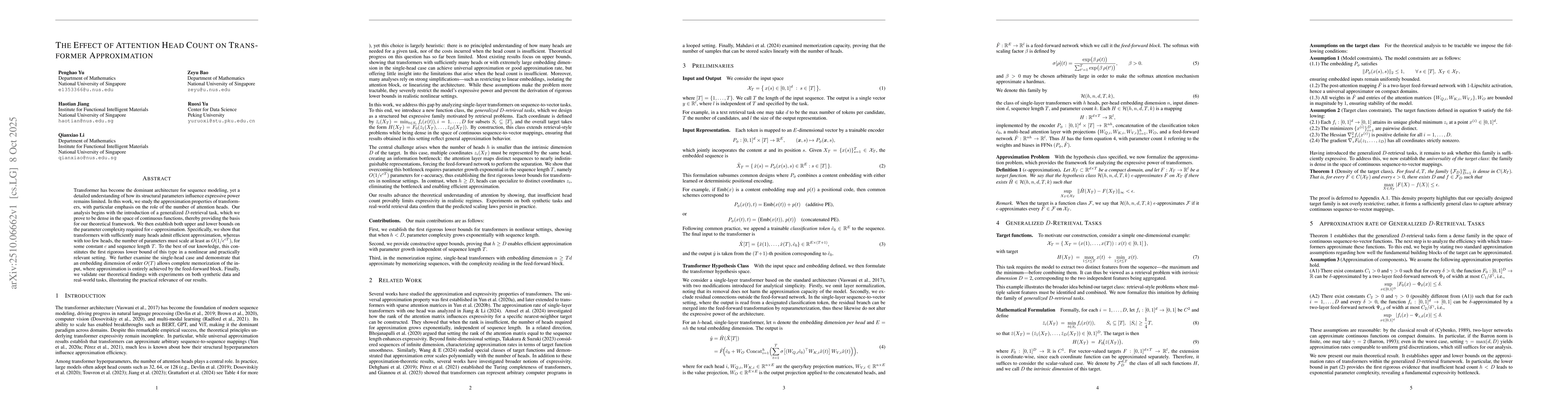 Thumbnail for The Effect of Attention Head Count on Transformer Approximation