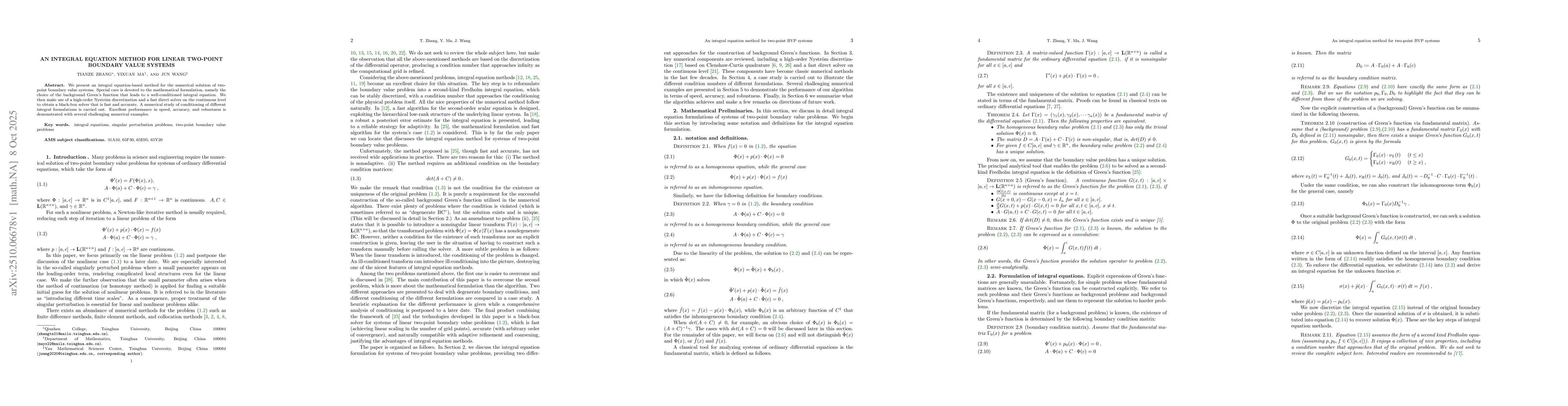 Thumbnail for An Integral Equation Method for Linear Two-Point Boundary Value Systems