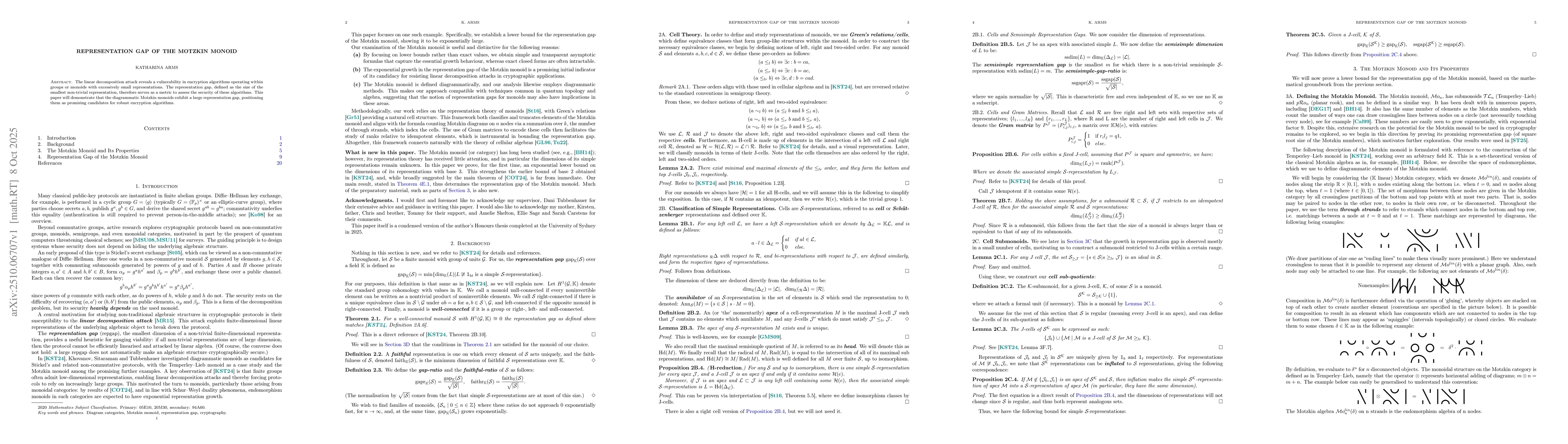 Thumbnail for Representation Gap of the Motzkin Monoid
