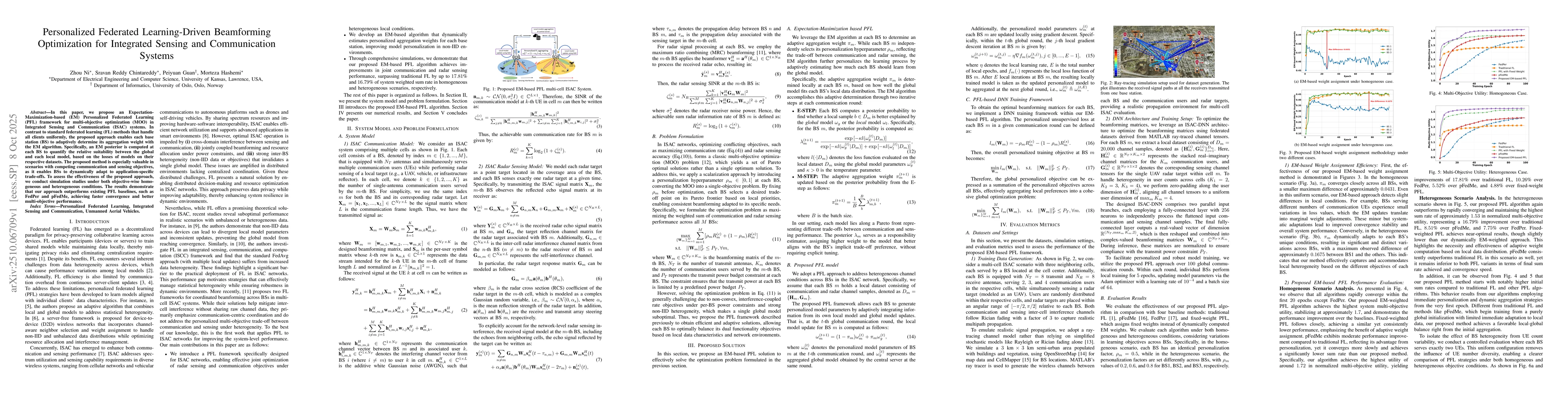 Thumbnail for Personalized Federated Learning-Driven Beamforming Optimization for
  Integrated Sensing and Communication Systems