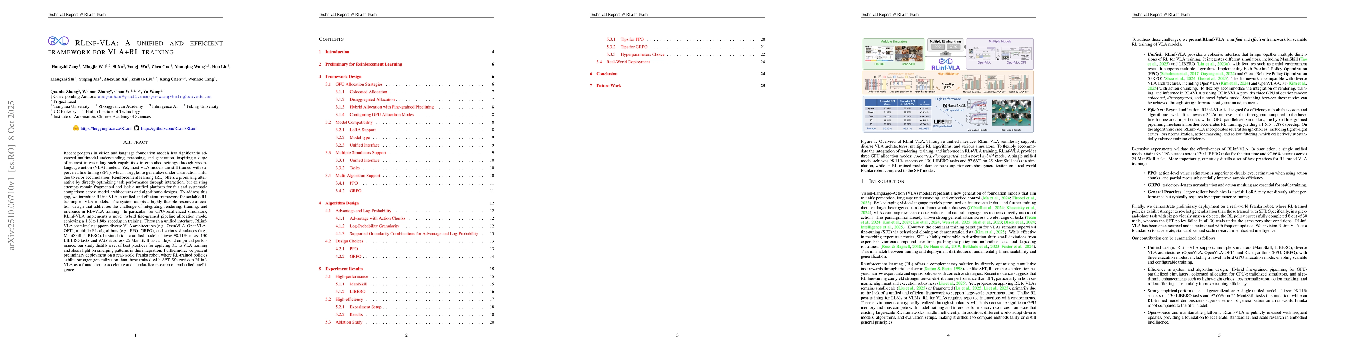 Thumbnail for RLinf-VLA: A Unified and Efficient Framework for VLA+RL Training