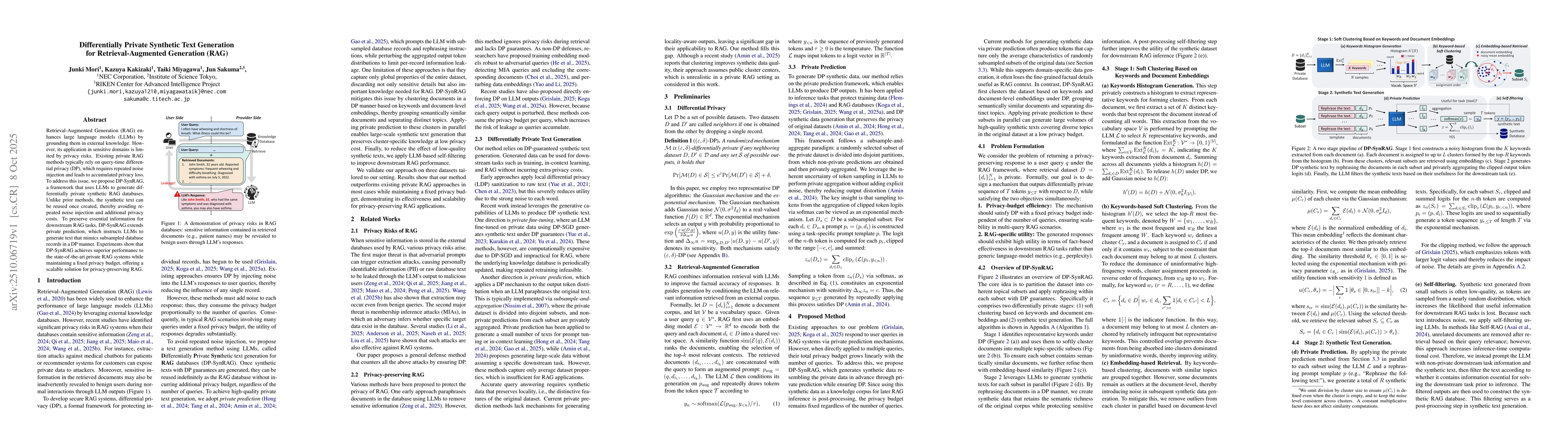 Thumbnail for Differentially Private Synthetic Text Generation for Retrieval-Augmented
  Generation (RAG)