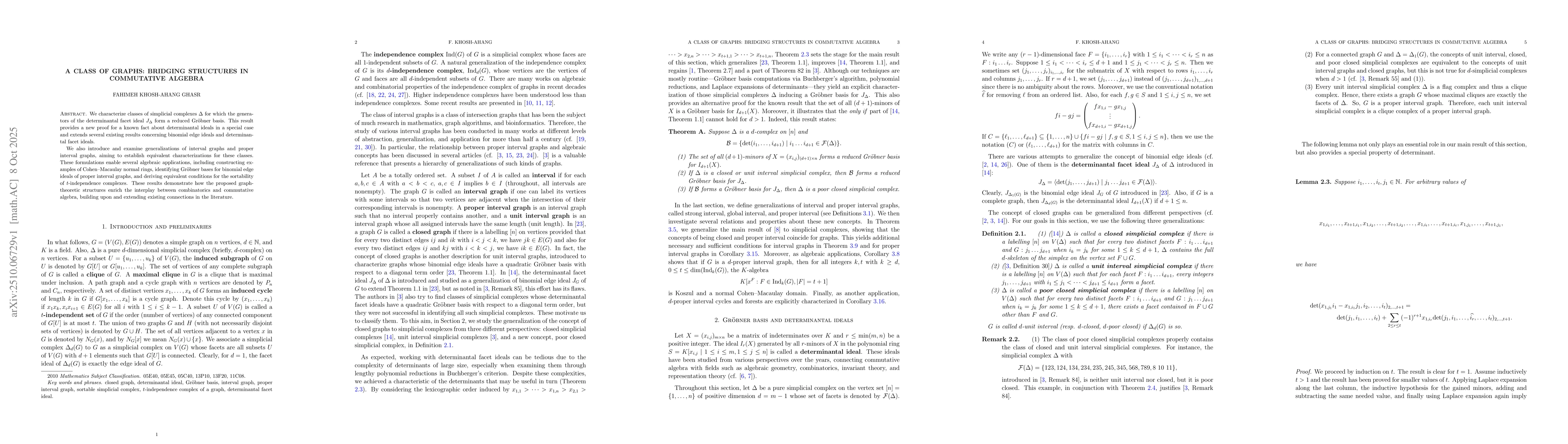 Thumbnail for A class of graphs: Bridging structures in commutative algebra