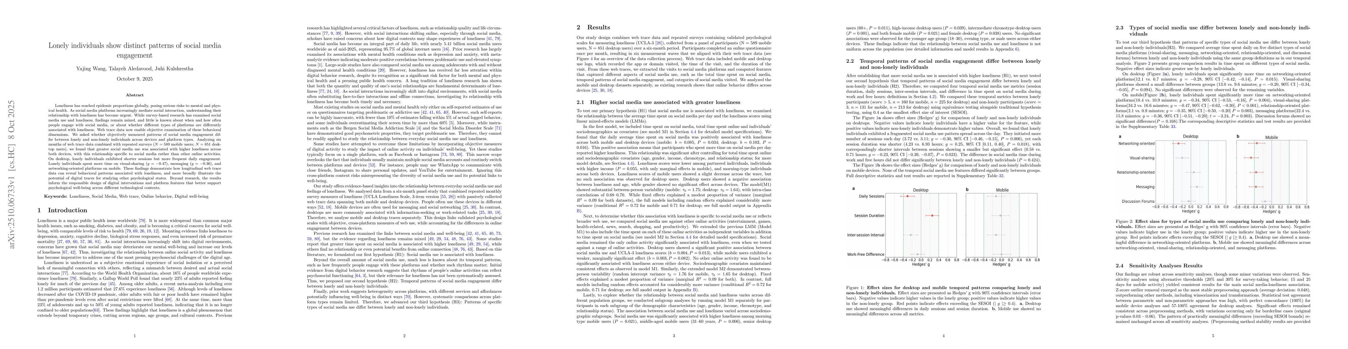 Thumbnail for Lonely Individuals Show Distinct Patterns of Social Media Engagement