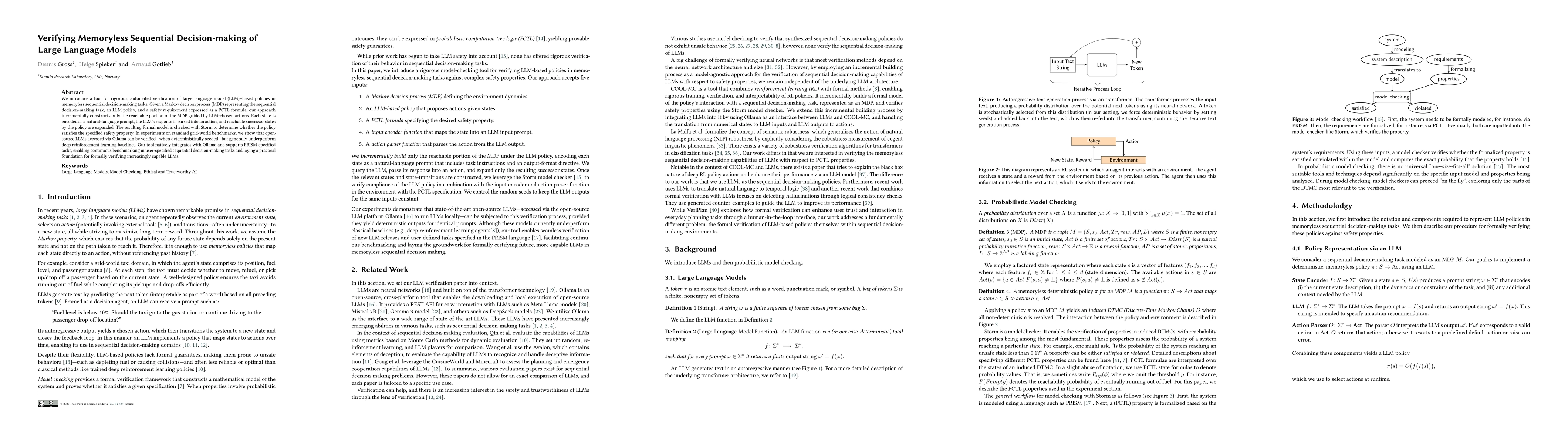 Thumbnail for Verifying Memoryless Sequential Decision-making of Large Language Models