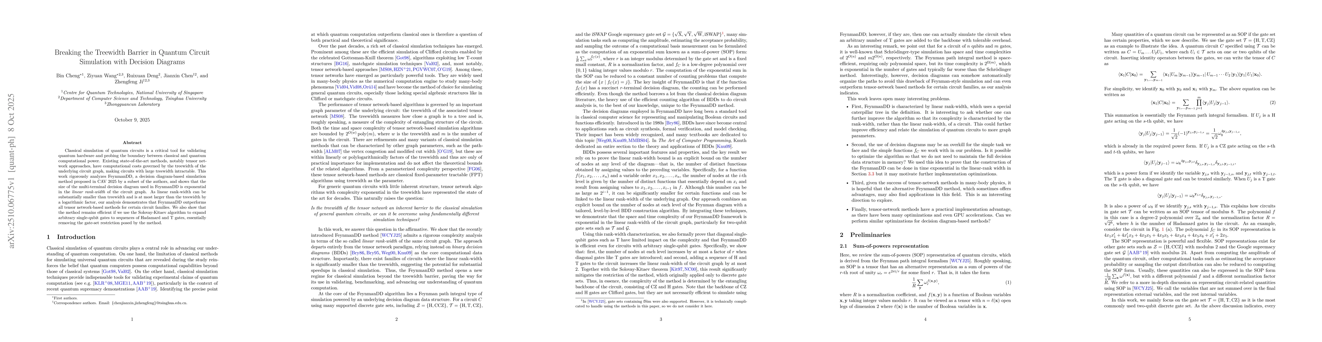 Thumbnail for Breaking the Treewidth Barrier in Quantum Circuit Simulation with
  Decision Diagrams