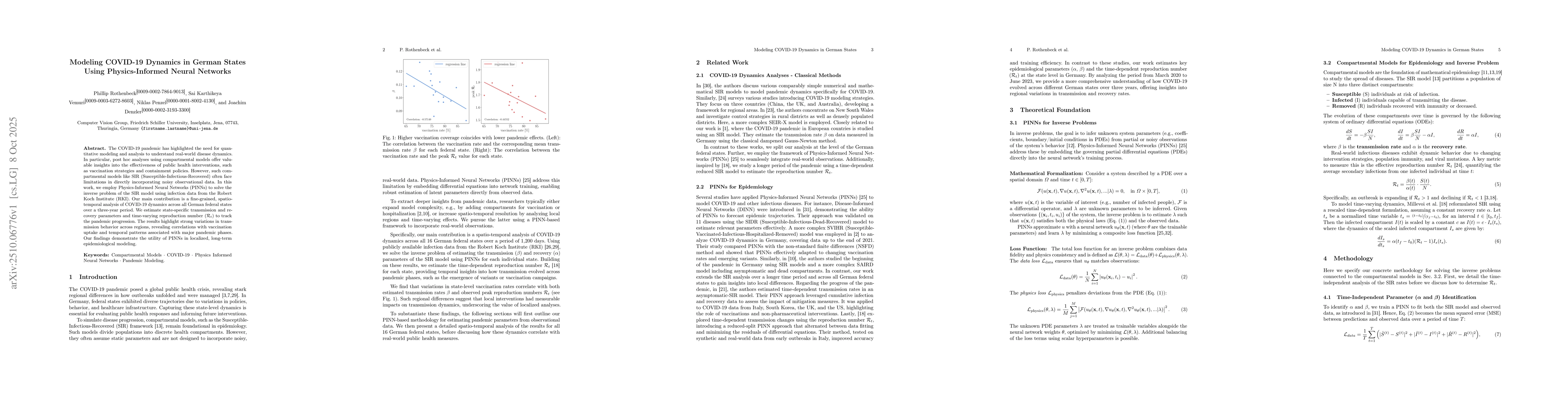 Thumbnail for Modeling COVID-19 Dynamics in German States Using Physics-Informed
  Neural Networks