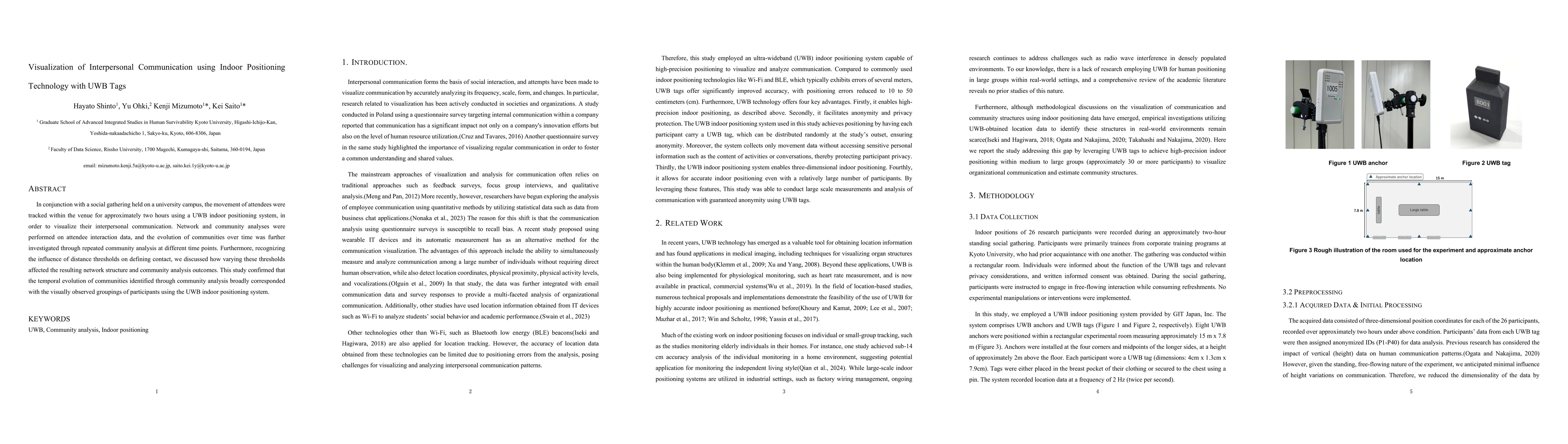Thumbnail for Visualization of Interpersonal Communication using Indoor Positioning
  Technology with UWB Tags