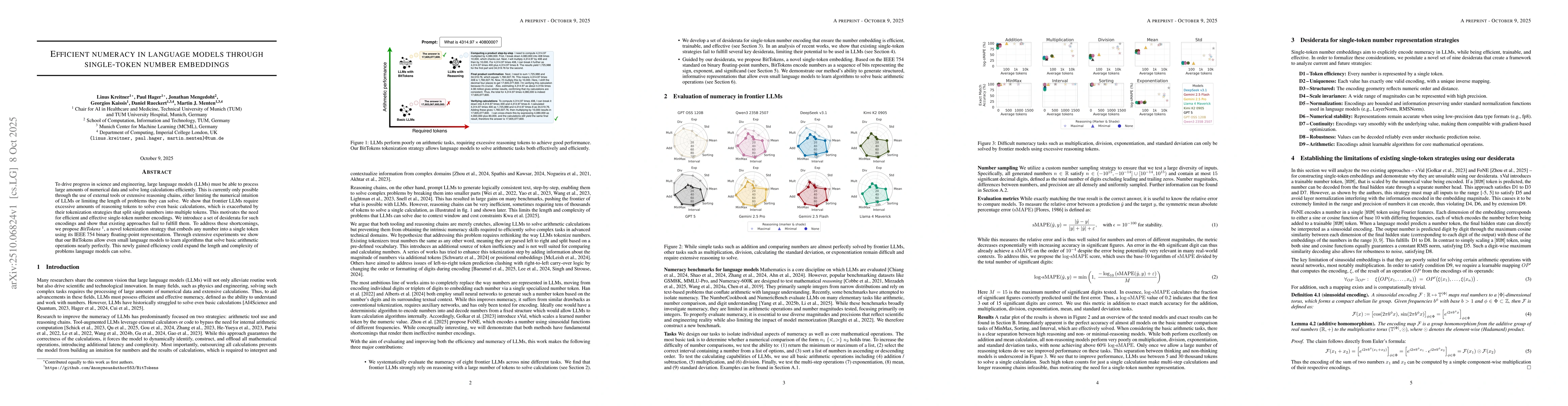 Thumbnail for Efficient numeracy in language models through single-token number
  embeddings