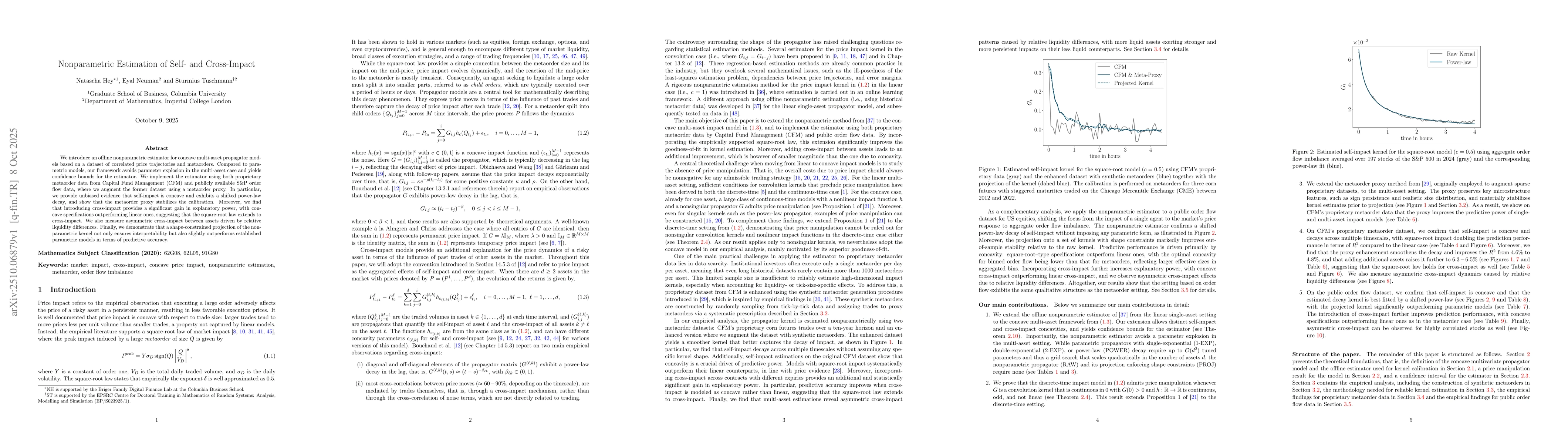 Thumbnail for Nonparametric Estimation of Self- and Cross-Impact