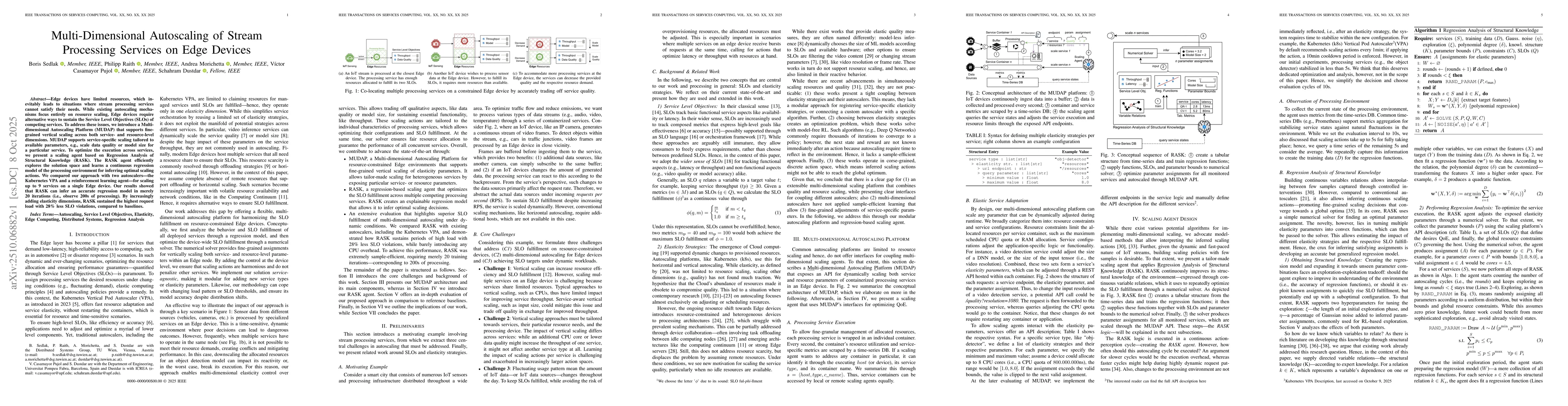 Thumbnail for Multi-Dimensional Autoscaling of Stream Processing Services on Edge
  Devices