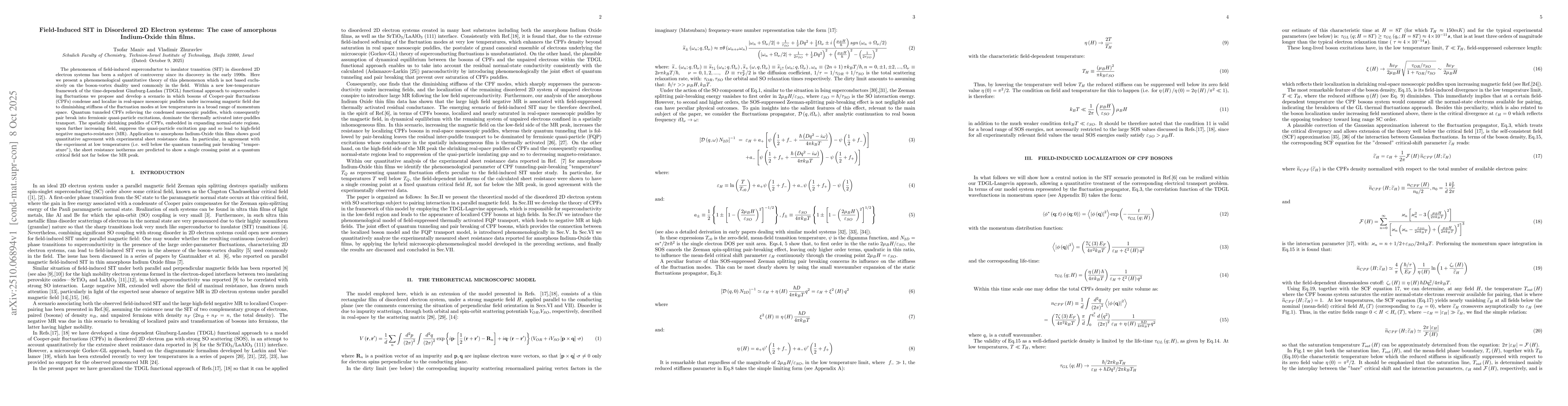 Thumbnail for Field-Induced SIT in Disordered 2D Electron systems: The case of
  amorphous Indium-Oxide thin films