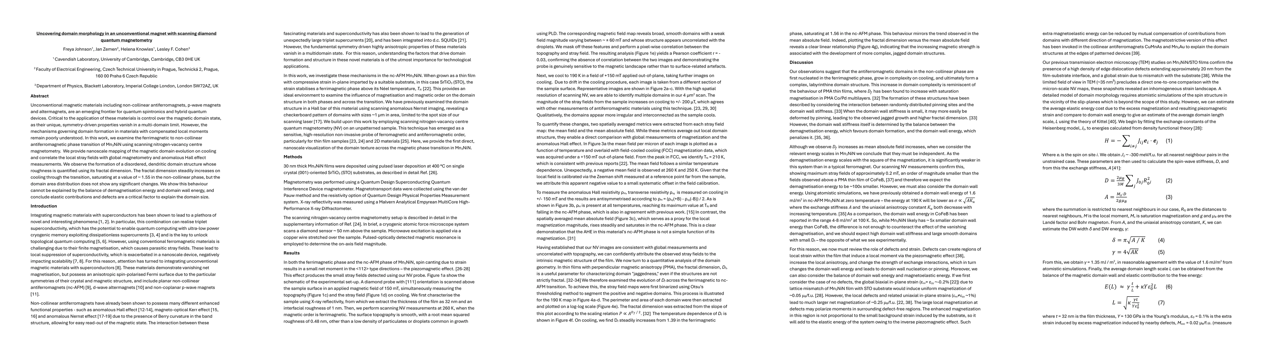 Thumbnail for Uncovering domain morphology in an unconventional magnet with scanning
  diamond quantum magnetometry